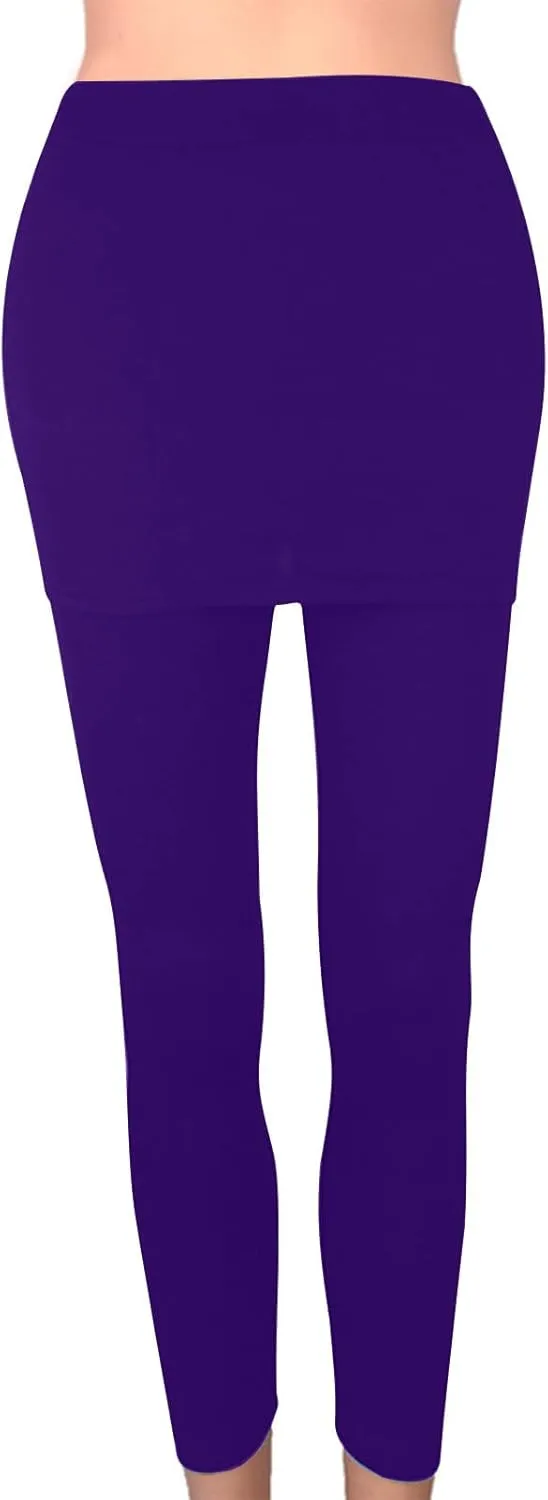 Tennis Skirted Leggings with Pockets for Women Active Skort Athletic Ruffle Pleated Golf Skapri with Skirts