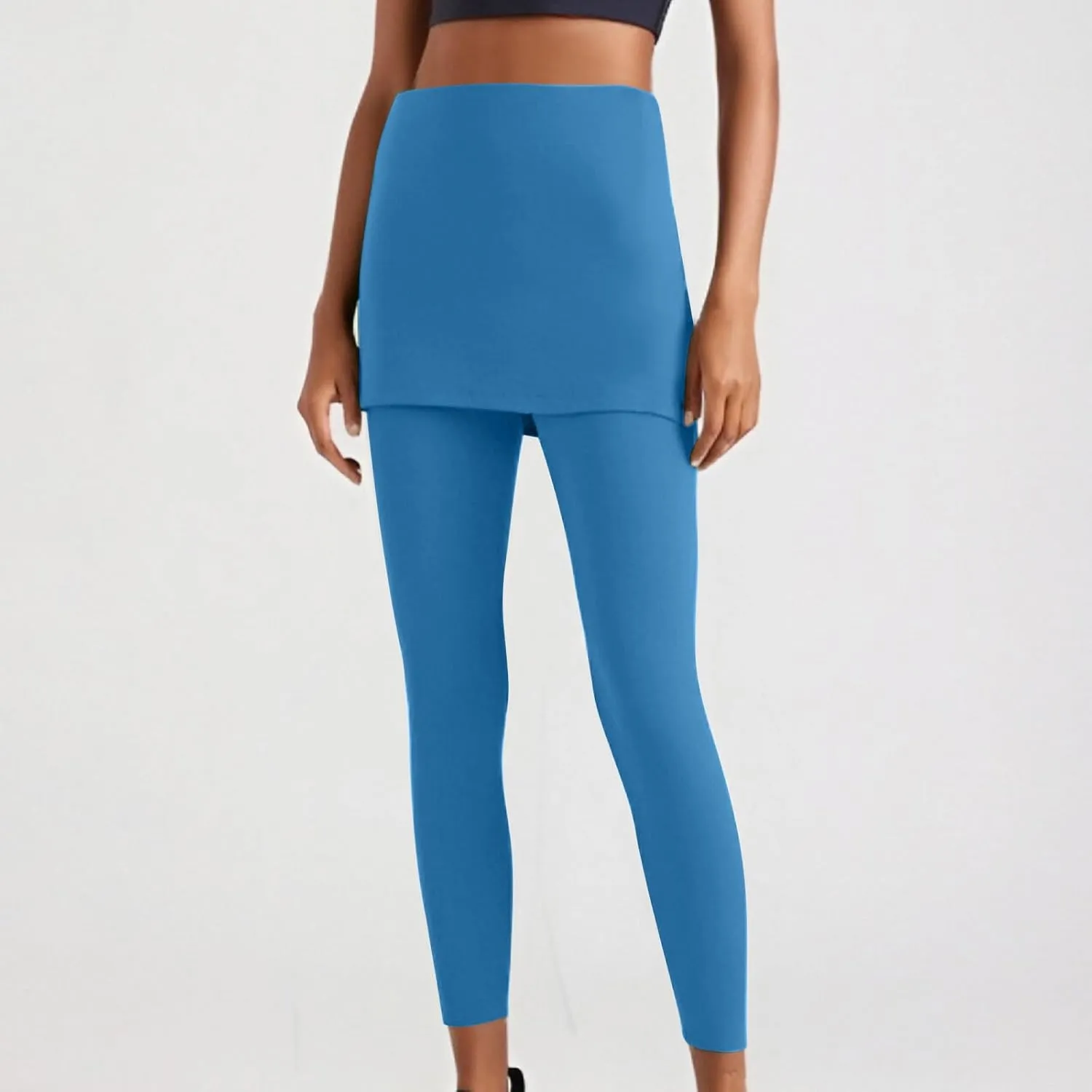 Tennis Skirted Leggings with Pockets for Women Active Skort Athletic Ruffle Pleated Golf Skapri with Skirts