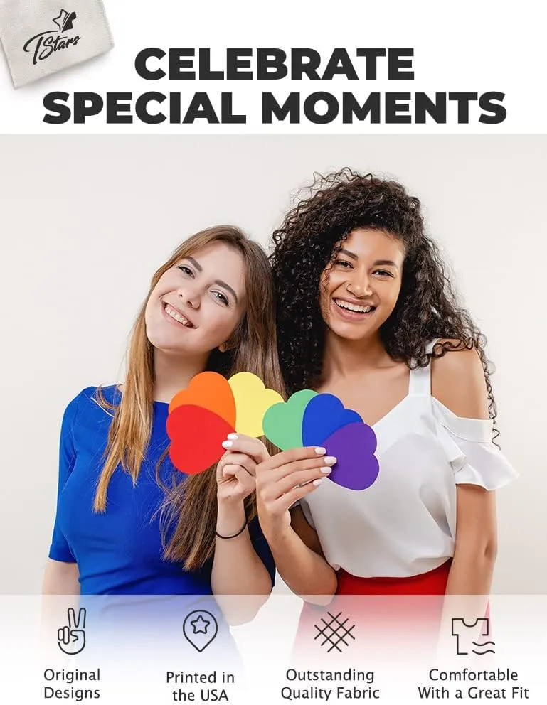 Tstars Love Rainbow Heart Leggings for Women Teen Girls LGBTQ Gifts Equality Pride Month Hearts Womens Tights