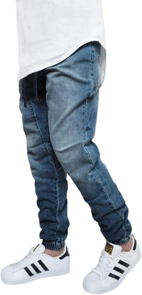 URBANJ Men's Stretch Twill Drop Crotch Jogger Pants S-5XL