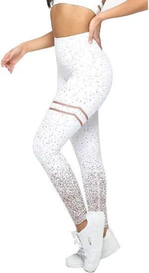 VARWANEO Women Yoga Pants Hot Stamping Leggings High Waist Stretch Fitness Track Pants