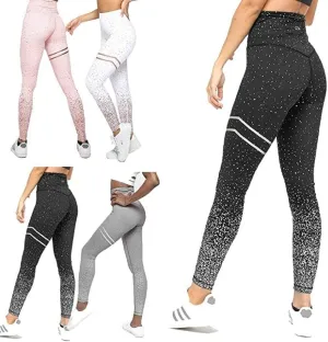 VARWANEO Women Yoga Pants Hot Stamping Leggings High Waist Stretch Fitness Track Pants