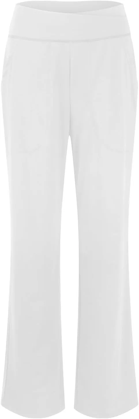 Wide Leg Yoga Pants for Women Crossover High Waisted Athletic Pants with Pockets Casual Comfy Lounge Pants