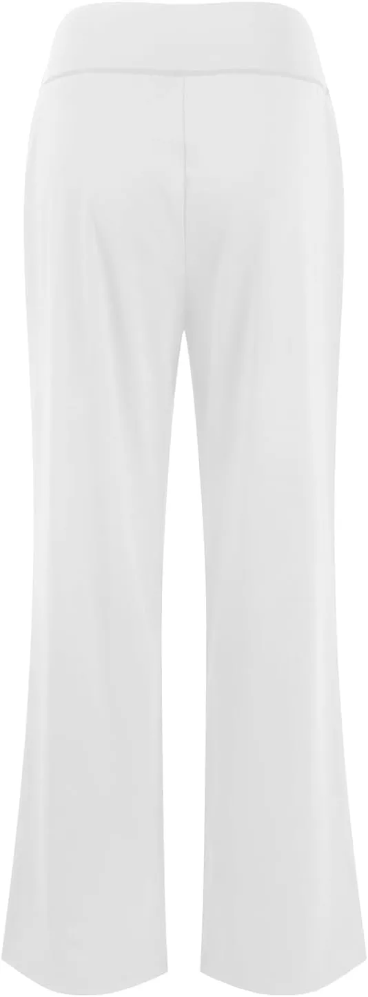 Wide Leg Yoga Pants for Women Crossover High Waisted Athletic Pants with Pockets Casual Comfy Lounge Pants