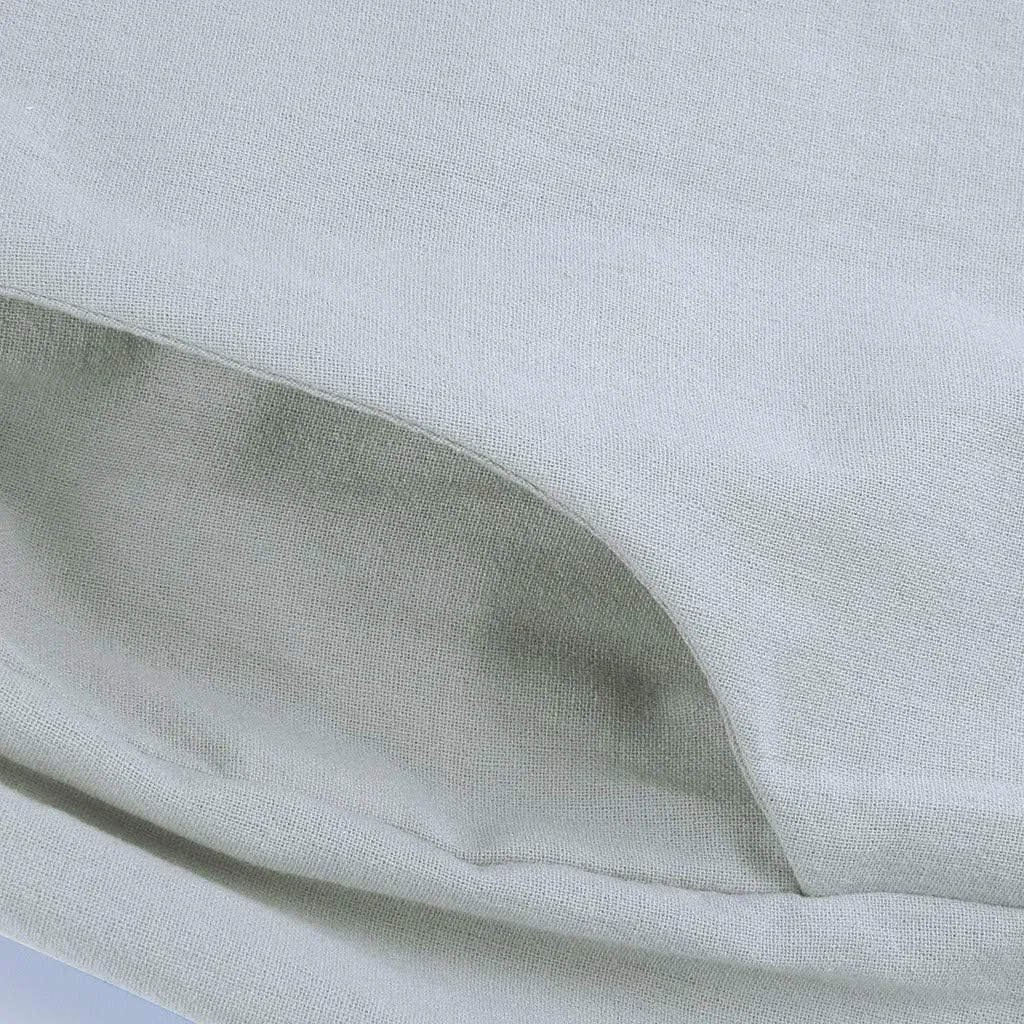 Women Linen Palazzo Pants Summer Cotton Flowy Pants Drawstring Wide Leg Lightweight Pants Cute Beach Loose Trousers