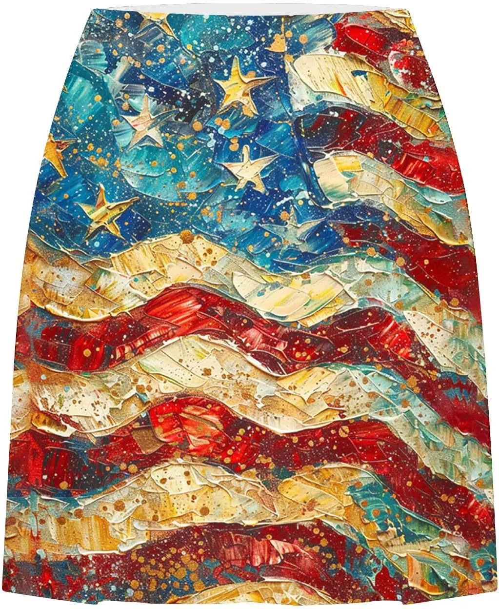 Women Tennis Skorts American Flag Patriotic Golf Skirts with Shorts Independence Day Stretchy Skirts Athletic Skorts