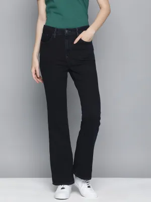 Women's 725 Navy Blue Bootcut Fit Mid Rise Jeans