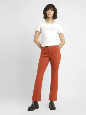 Women's 725 Orange Bootcut Fit High Rise Jeans