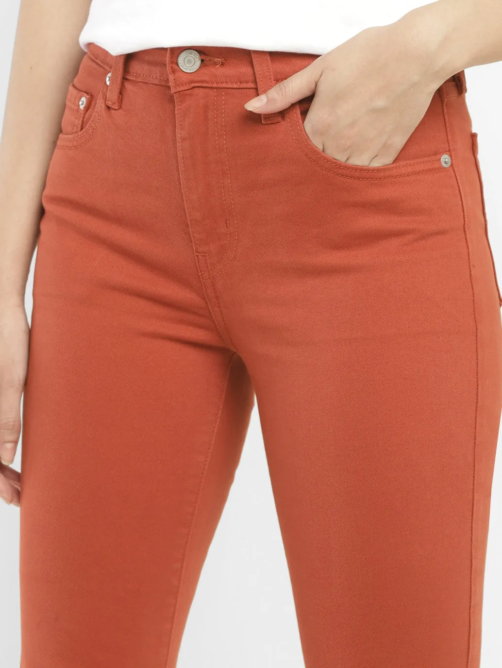 Women's 725 Orange Bootcut Fit High Rise Jeans
