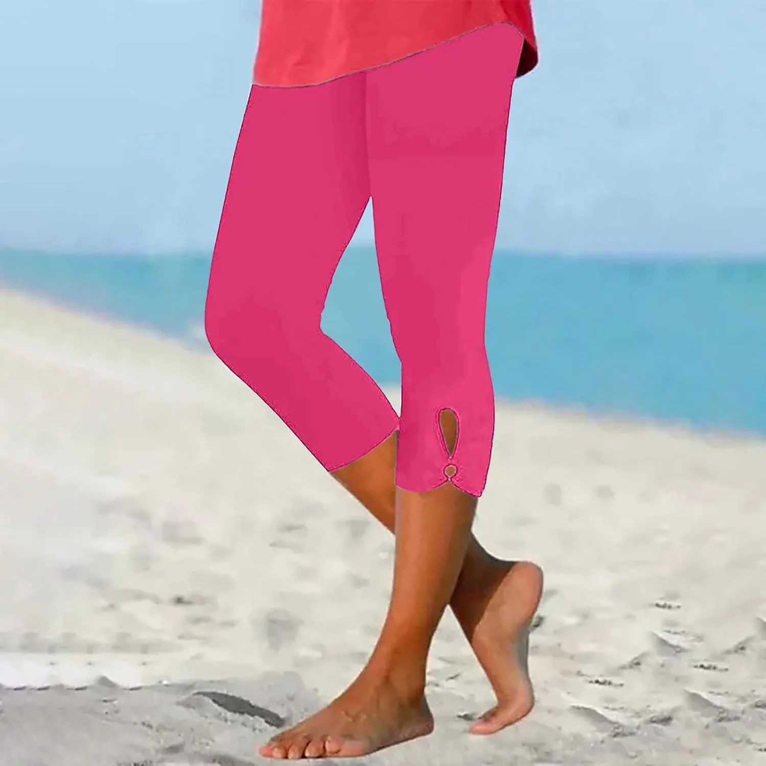 Women's Capris Leggings,Workout Yoga Pants,Tummy Control Compression Legging,Dressy Cut Out Lace Cropped Pant 2025