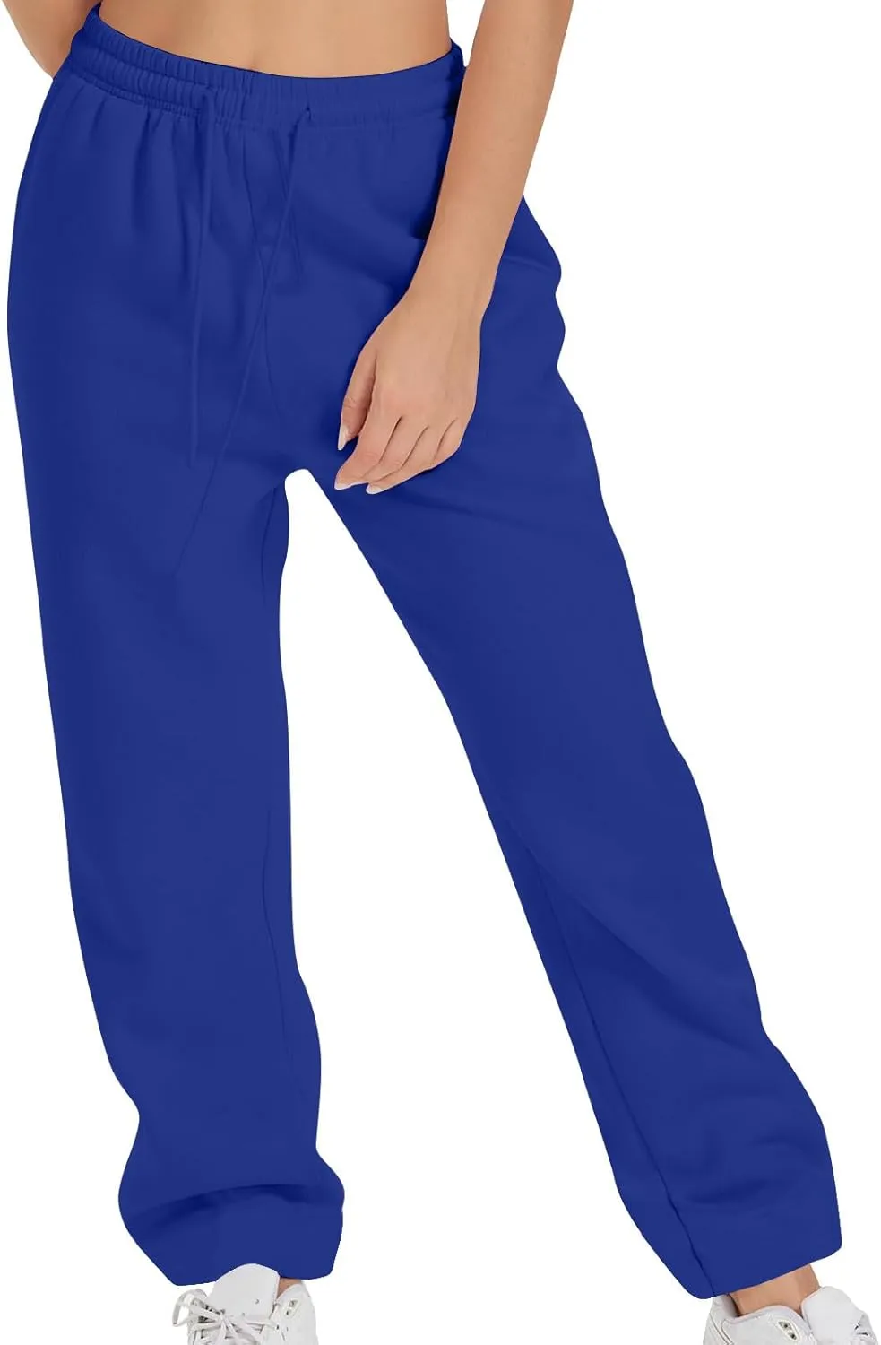 Womens High Waisted Drawstring Waist Wide Leg Sweatpants with Pockets Yoga Workout Casual Athletic Trousers Pants