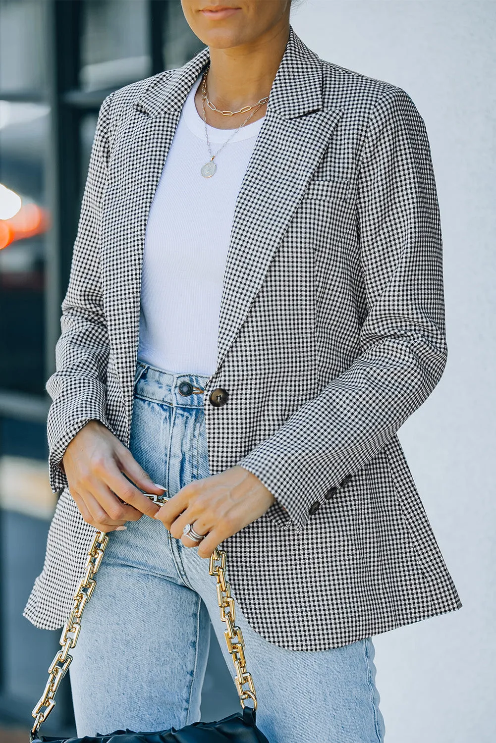 Women's Long Sleeve Casual Blazer Button Open Front Jacket Suit