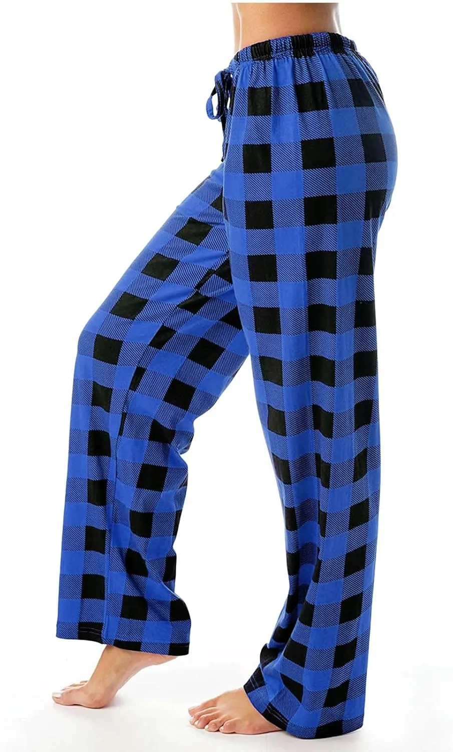 Womens Plaid Pajama Pants Sleepwear Loungewear High Waist Drawstring Long Pants Comfy Trousers Fall Fashion Clothes