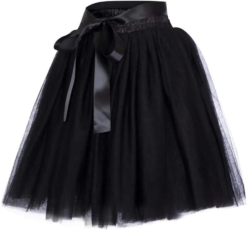 Womens Pleated Short Skirt Adult Dancing Skirt High Waist Pencil Skirts for Women Knee Length