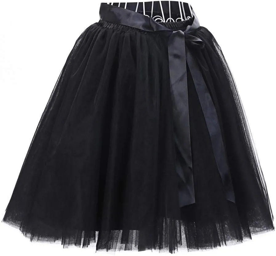 Womens Pleated Short Skirt Adult Dancing Skirt High Waist Pencil Skirts for Women Knee Length
