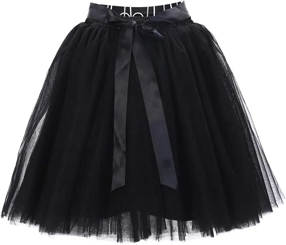 Womens Pleated Short Skirt Adult Dancing Skirt High Waist Pencil Skirts for Women Knee Length