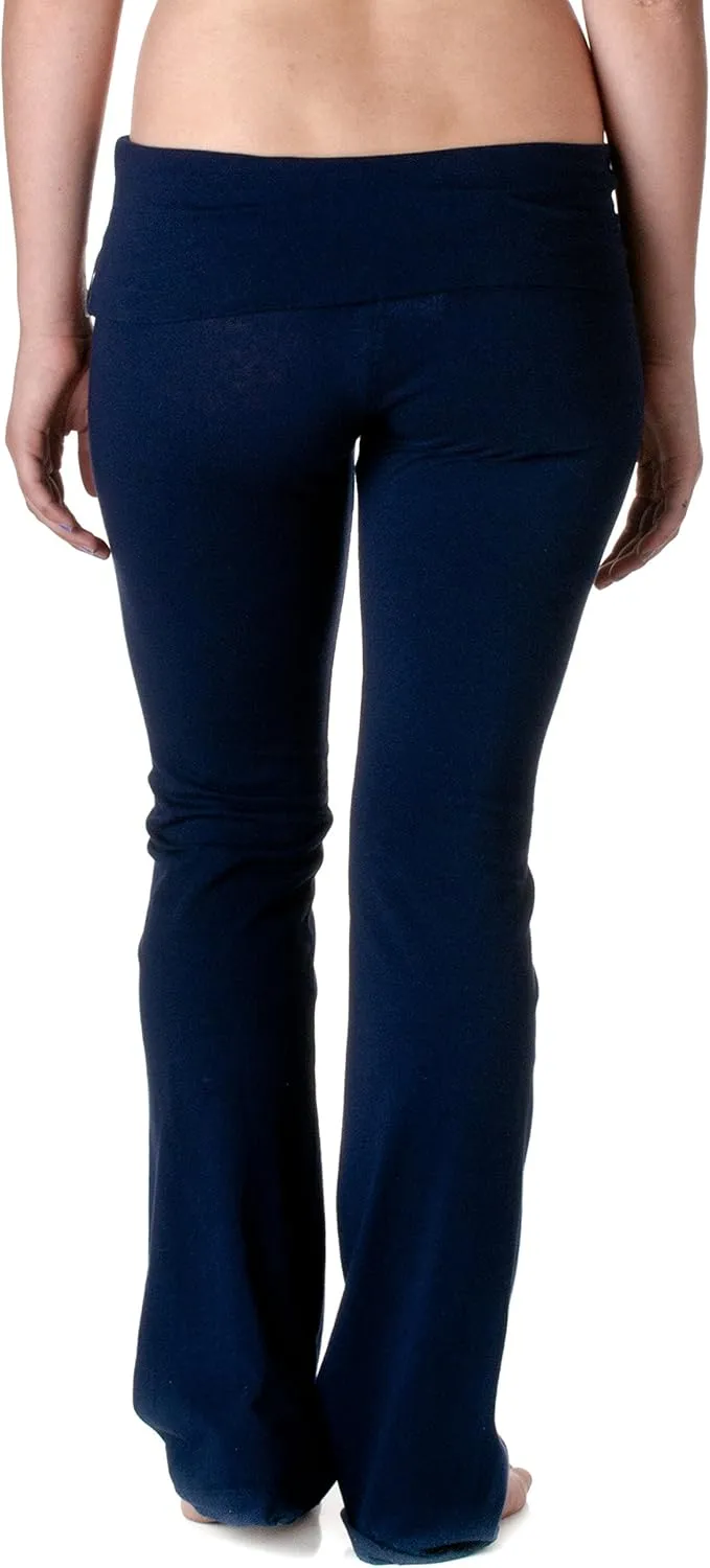 Women's Slimming Foldover Bootleg Flare Yoga Pants