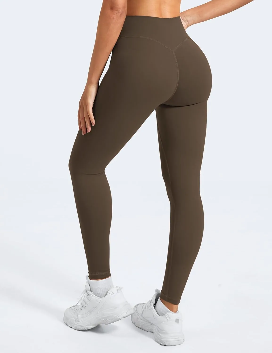 YEOREO Leggings for Women Hidden Scrunch High Waisted Yoga Pants V Cross Tummy Control Craze Compression Workout
