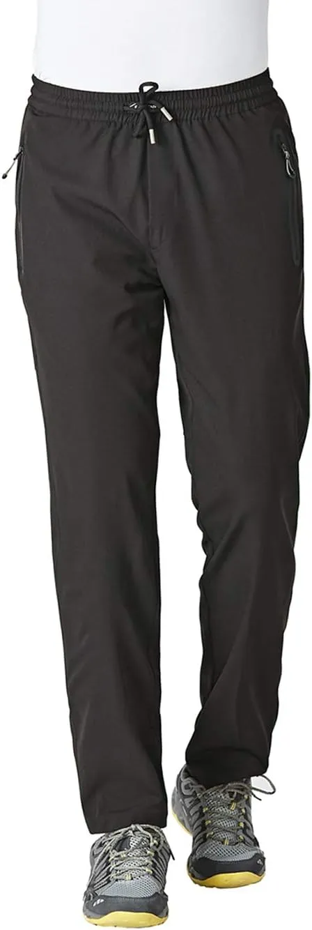 YSENTO Mens Track Pants Quick Dry Lightweight Joggers Athletic Hiking Pants Zipper Pockets