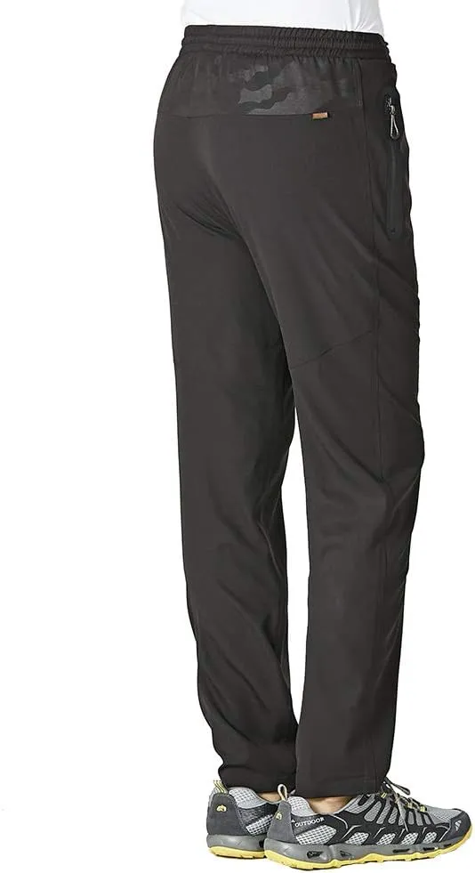 YSENTO Mens Track Pants Quick Dry Lightweight Joggers Athletic Hiking Pants Zipper Pockets