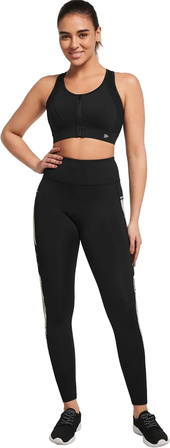 Yvette Printed Workout Leggings for Women High Waisted Yoga Pants with 2 Pockets Non See-Through Tummy Control